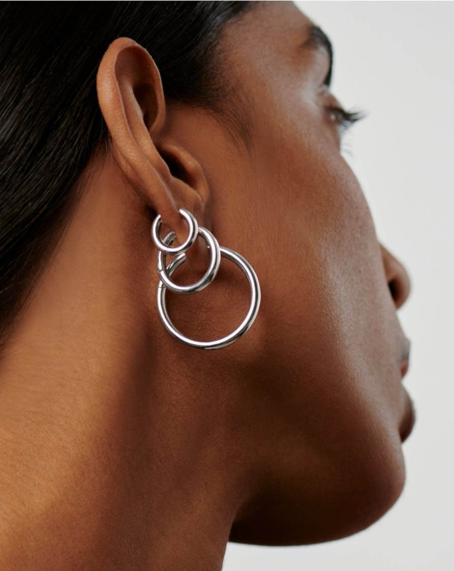 Accessories MISSOMA | Classic Tunnel Large Hoop Earrings Silver