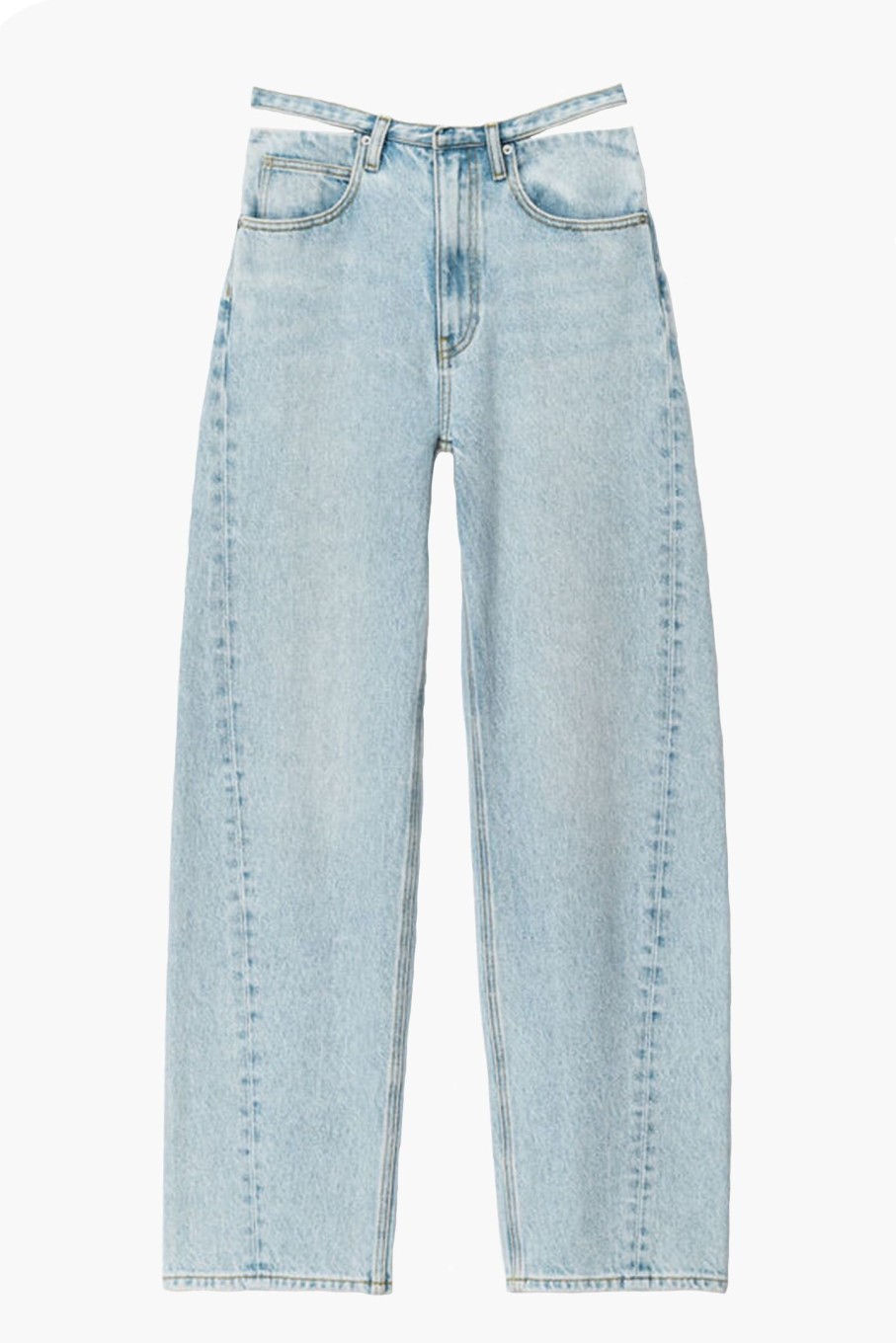 Clothing ALEXANDERWANG.T | Balloon Jean With Skinny Button Back Waistband Bleach