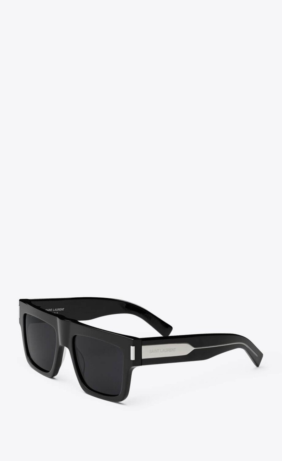 Accessories SAINT LAURENT | Flat-Top Thick Square Sunglasses Black