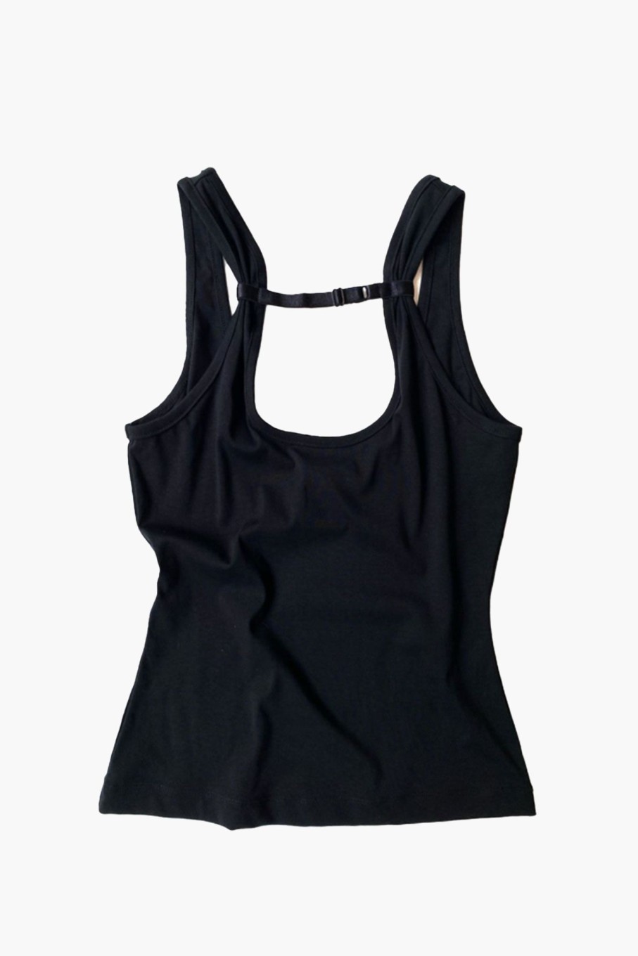 Clothing WYNN HAMLYN | Rib Strap Tank Black