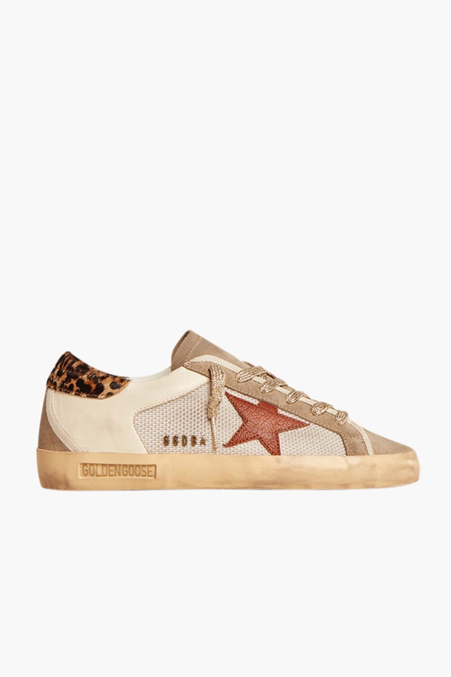 Shoes GOLDEN GOOSE | Superstar Sneaker Silver/White/Ecru/Taupe/Brown/Beige/Leo