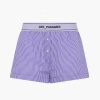 Clothing DES PHEMMES | Sporty Poplin Shorts Violet/White