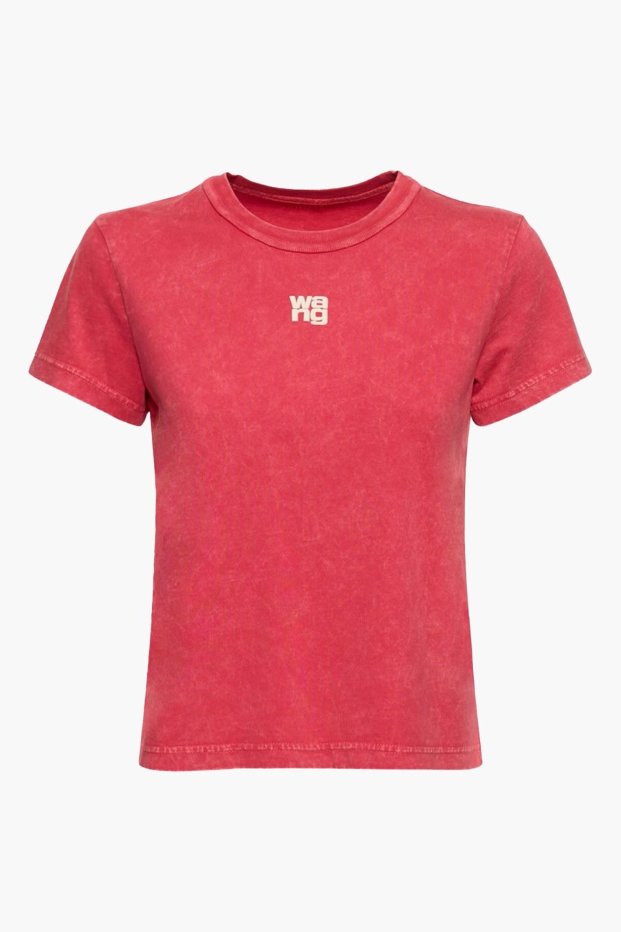 Clothing ALEXANDERWANG.T | Essential Jsy Shrunk Tee W/Puff Logo & Bound Neck Soft Cherry