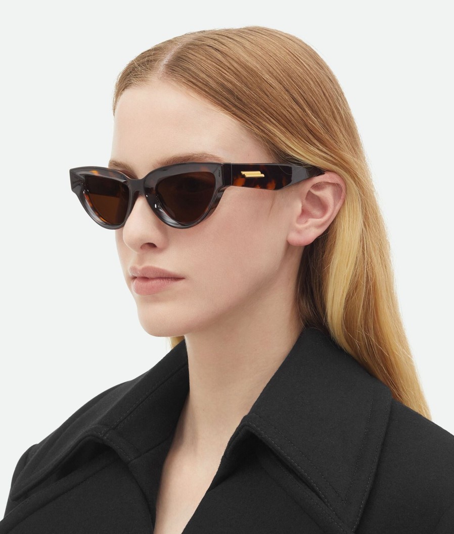 Accessories BOTTEGA VENETA | Sharp Cat Eye Sunglasses Havana/Brown