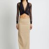 Clothing CHRISTOPHER ESBER | Racquet Straight Tailored Skirt Sand