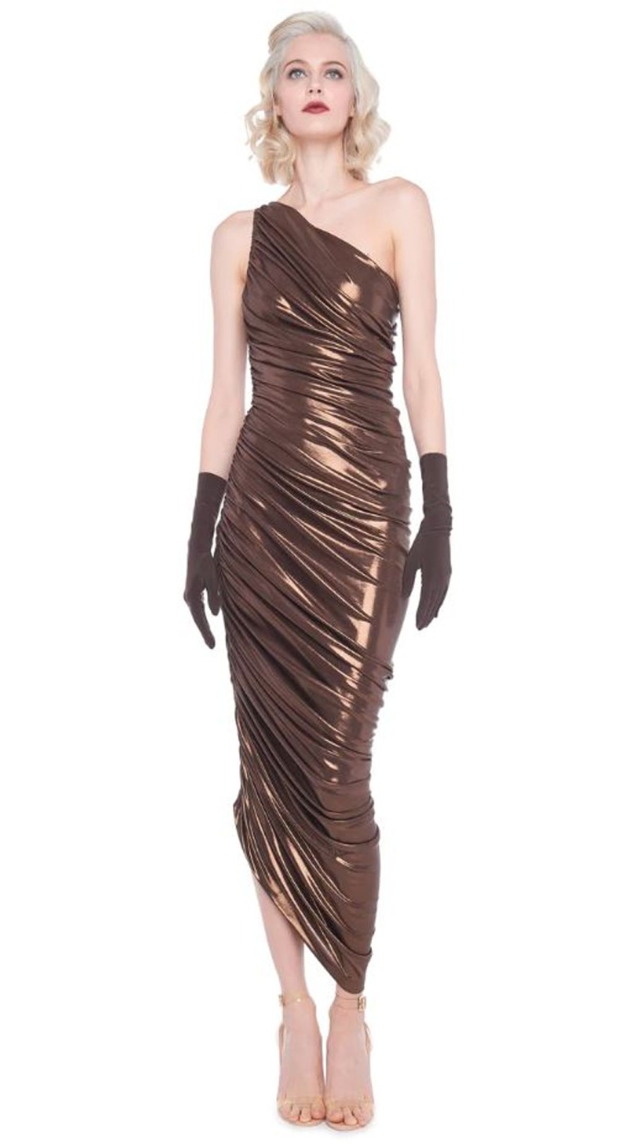 Clothing NORMA KAMALI | Diana Gown Metallic Chocolate