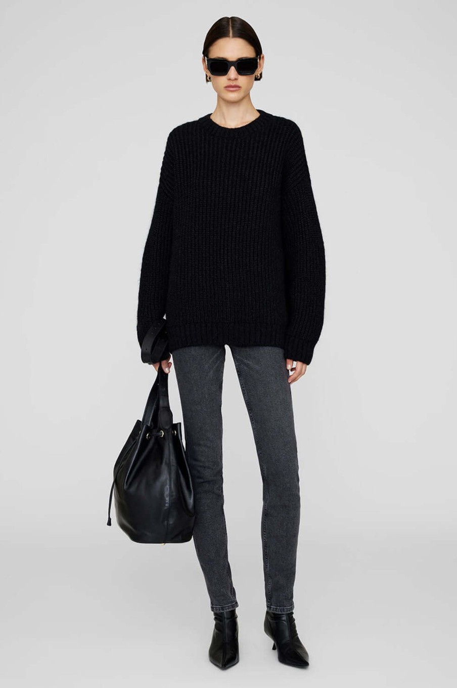 Clothing ANINE BING | Sydney Crew Sweater Black