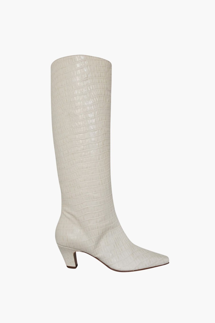 Shoes BARE BASE | Tall Boot Creme Croc