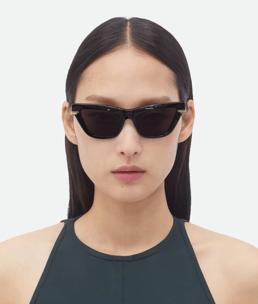 Accessories BOTTEGA VENETA | Classic Acetate Cat-Eye Sunglasses Black