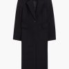 Clothing RÓHE | Long Waisted Coat Noir