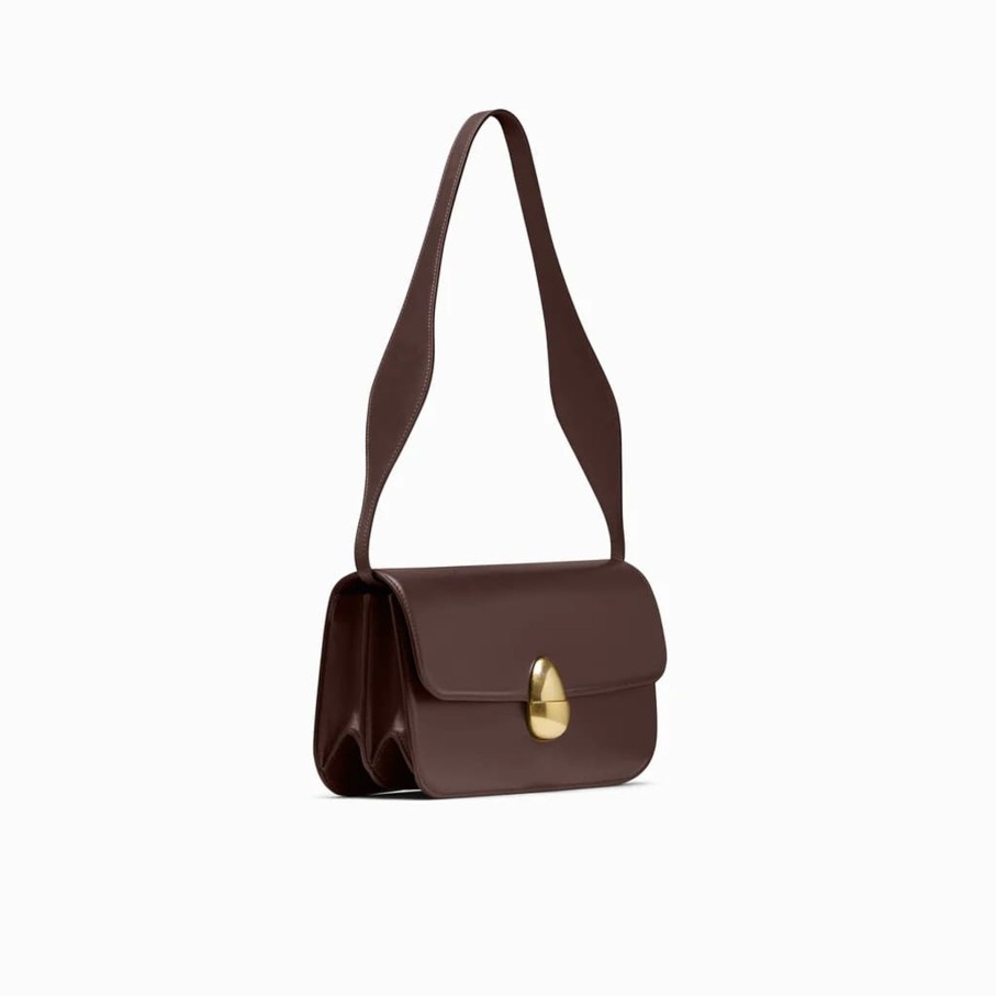 Bags NEOUS | Phoenix Leather Baguette Dark Chocolate