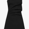 Clothing SIR | Leonardo Pleated Mini Dress Black