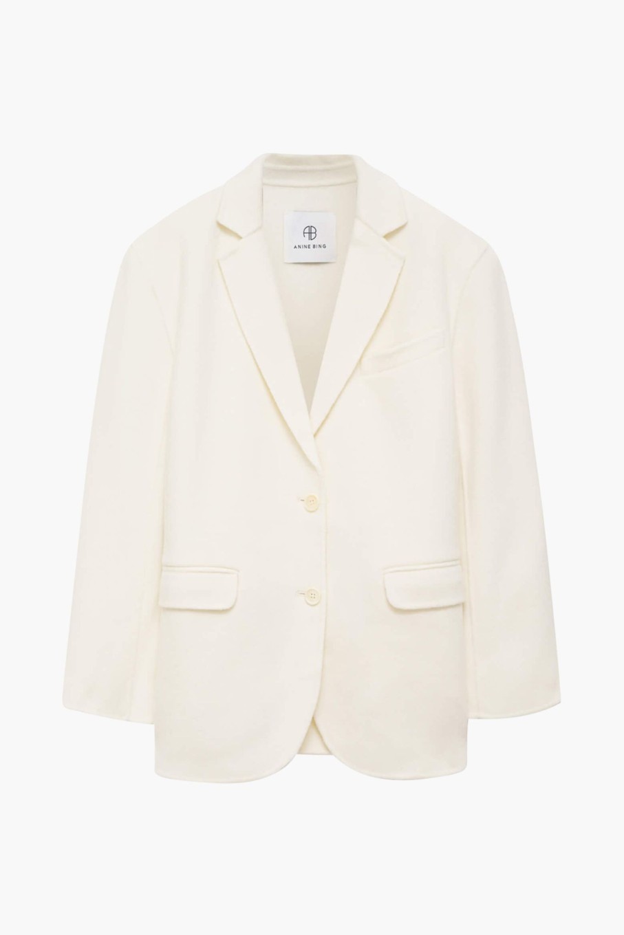 Clothing ANINE BING | Quinn Blazer Cashmere Blend White