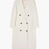 Clothing RÓHE | Double-Breasted Wool Coat Ivory