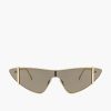 Accessories SAINT LAURENT | Metal Cat Eye Sunglasses Gold