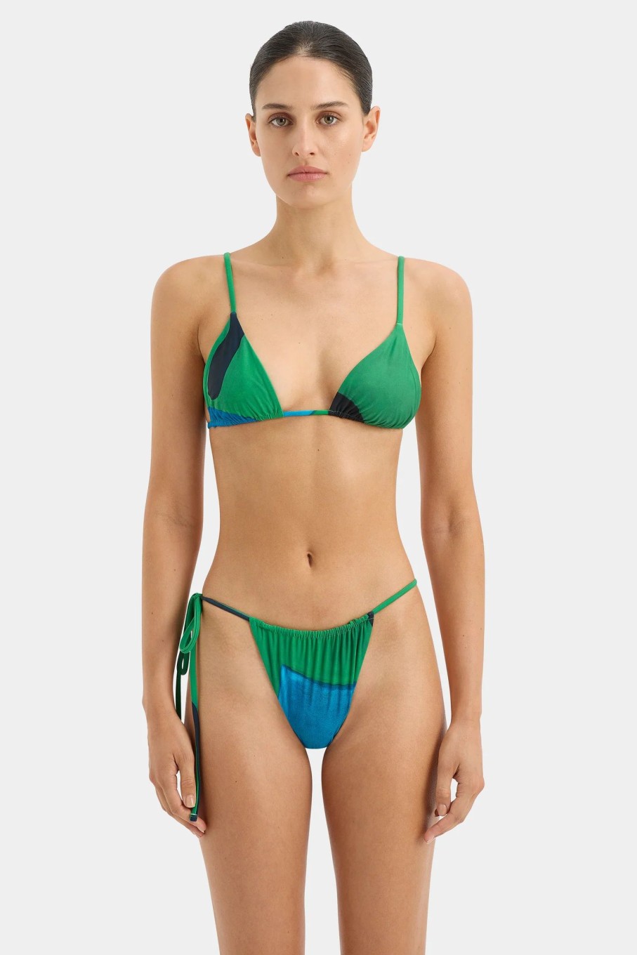 Clothing SIR | Francesca String Brief Emerald Reflection