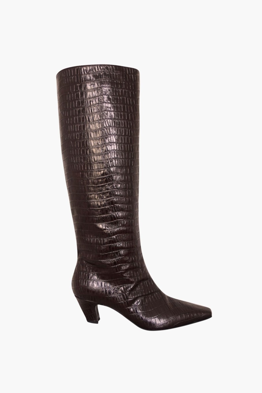 Shoes BARE BASE | Tall Boot Chocolate Croc