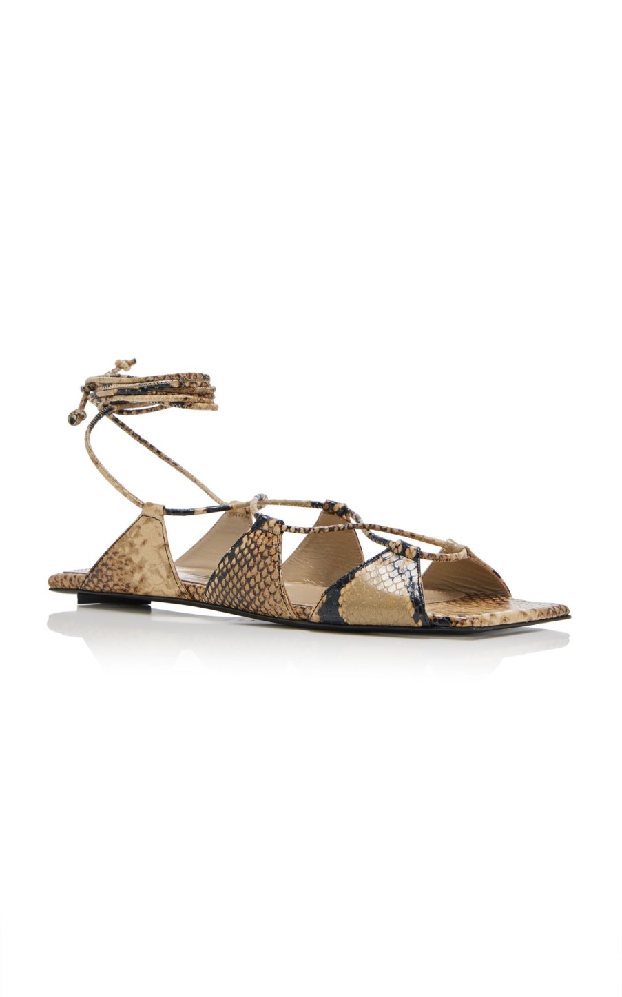 Shoes THE ATTICO | Renee Flat Sandal Sand/Black