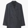 Clothing ANINE BING | Kaia Blazer Grey Pinstripe