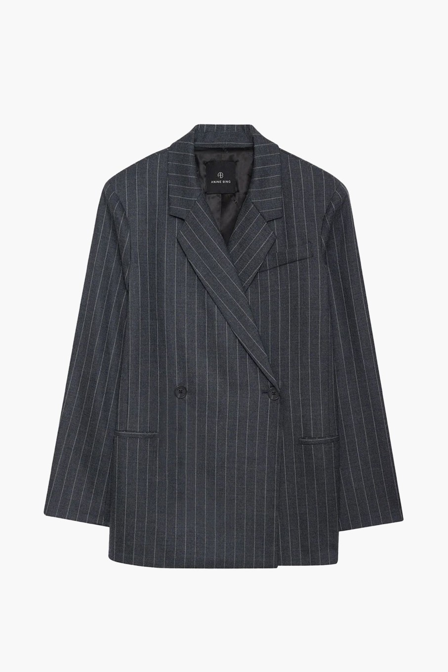 Clothing ANINE BING | Kaia Blazer Grey Pinstripe