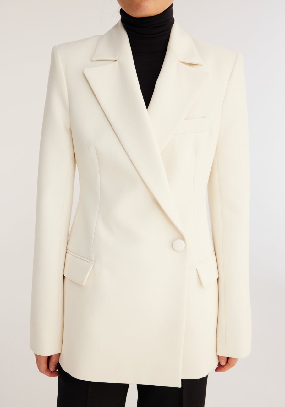 Clothing RÓHE | Tailored Wool Blazer Ivory