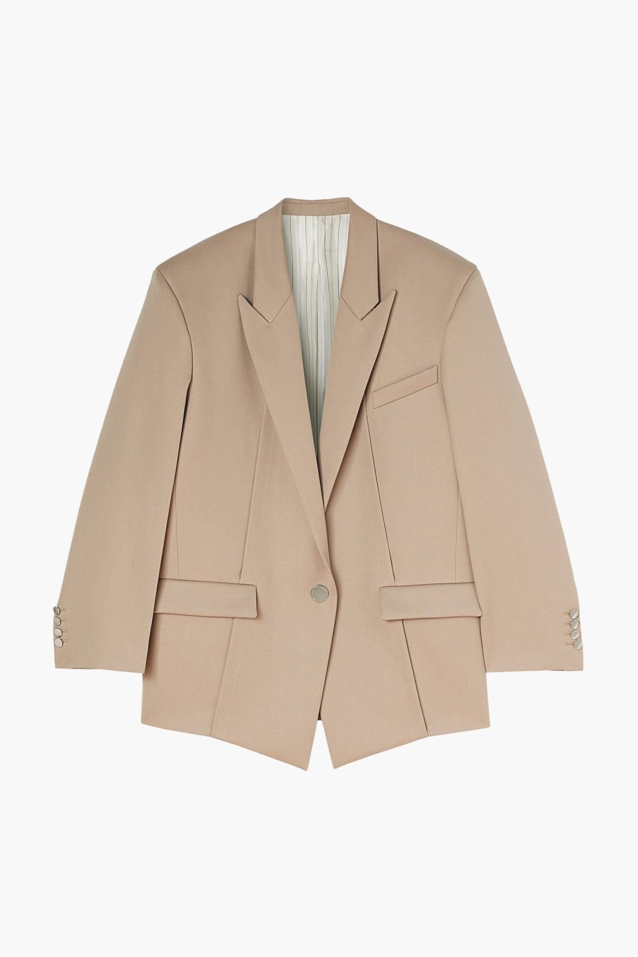 Clothing THE ATTICO | Glen Blazer Beige