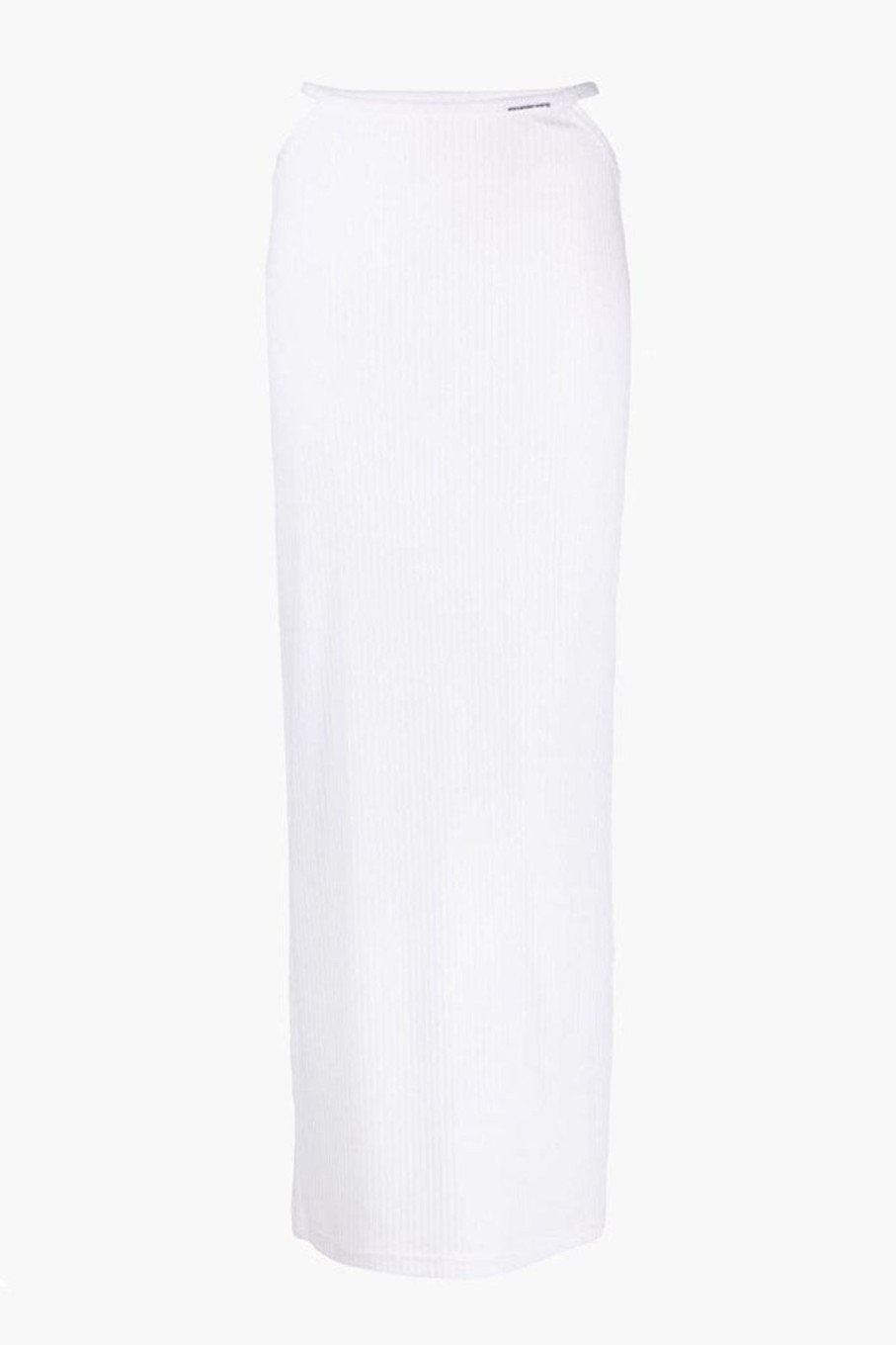 Clothing ALEXANDERWANG.T | G String Floor Length Skirt W/ Skinny Woven Label White