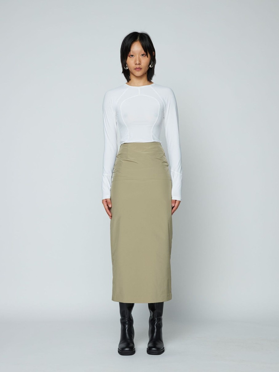 Clothing WYNN HAMLYN | Sophia Maxi Skirt Cactus Green