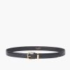 Accessories NILI LOTAN | Louise Belt Black W/Shiny Brass