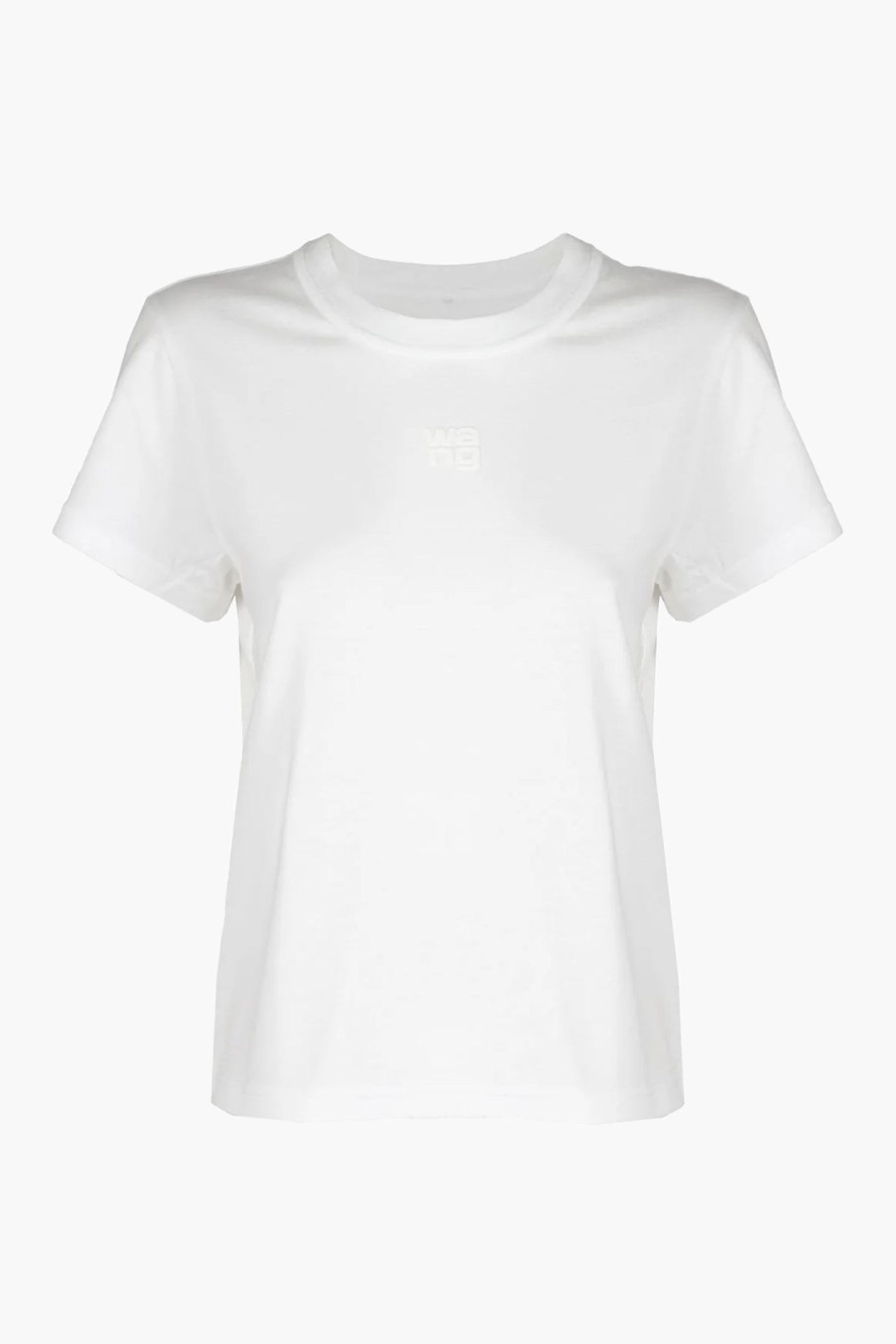 Clothing ALEXANDERWANG.T | Essential Jsy Shrunk Tee W/Puff Logo & Bound Neck Alw-4Cc3221358/White