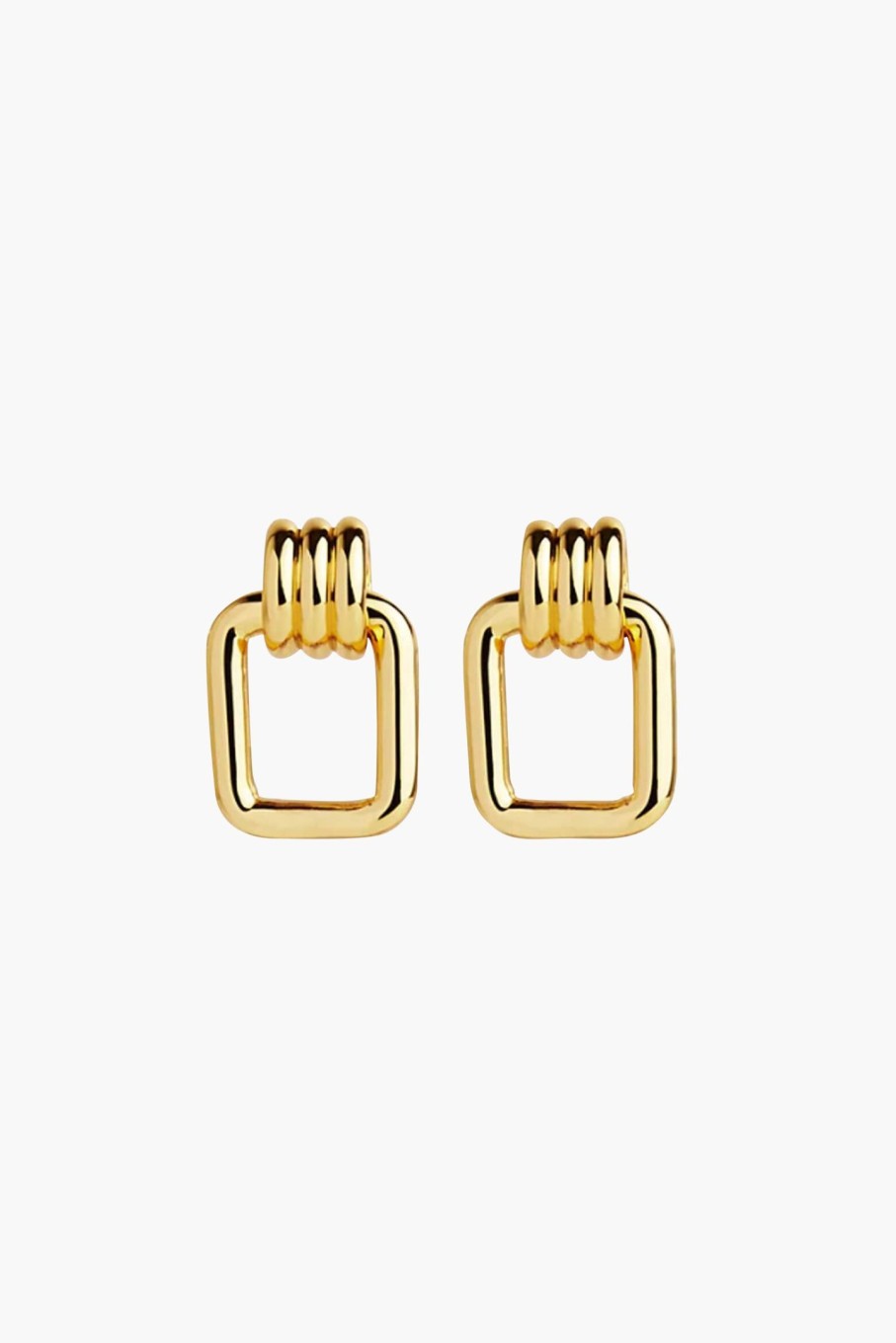 Accessories RYLAN | Flat Link Earring Yellow Gold