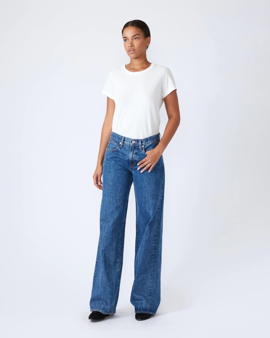 Clothing SLVRLAKE | Mica Low Rise Wide Leg Jean Sweet Memory