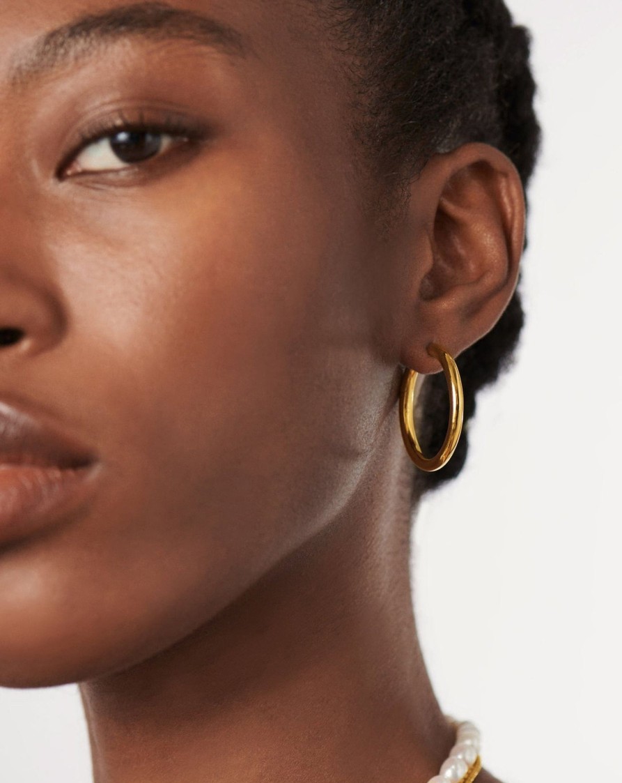 Accessories MISSOMA | Classic Tunnel Large Hoop Earrings Gold