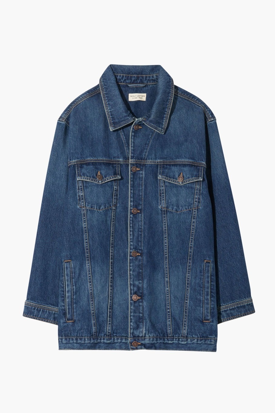 Clothing NILI LOTAN | Adam Oversized Denim Jacket Simon Wash