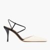 Shoes NEOUS | Tangra Leather Suede Slingback Cream/Black