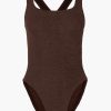 Clothing HUNZA G | Maya Swim Metallic Chocolate