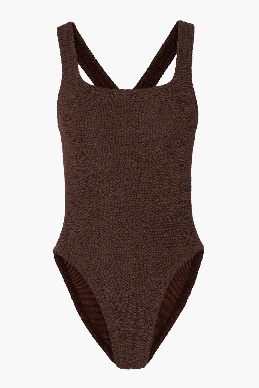 Clothing HUNZA G | Maya Swim Metallic Chocolate