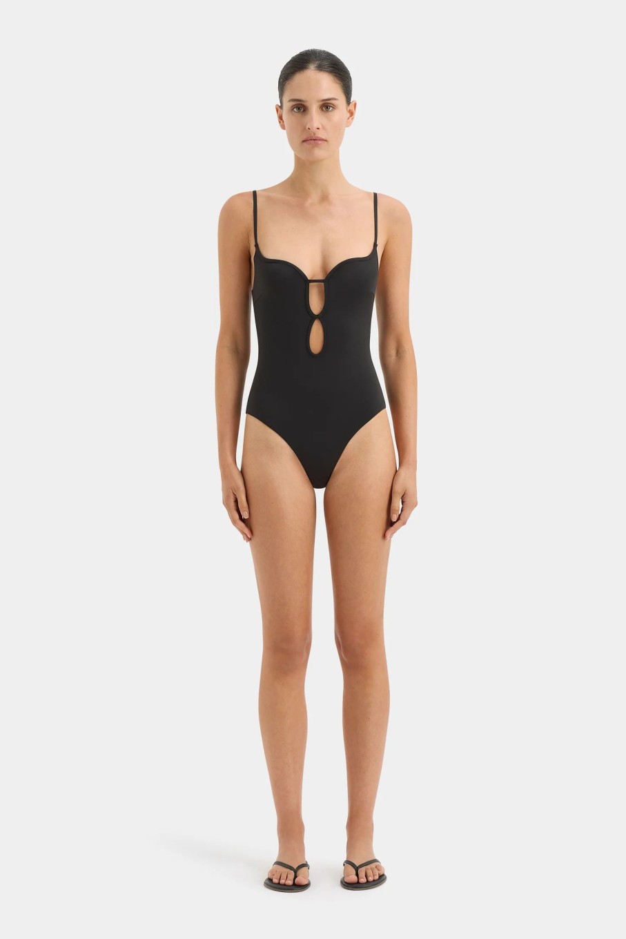 Clothing SIR | Renata Keyhole One Piece Black