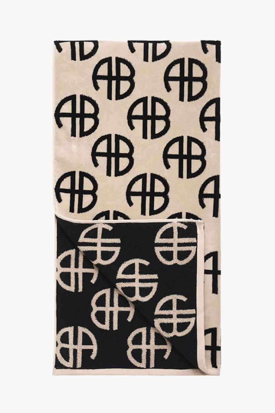 Accessories ANINE BING | Bahia Towel Beige Monogram Print