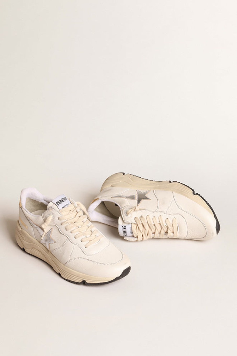 Shoes GOLDEN GOOSE | Running Sole Sneaker White/Silver/Gold