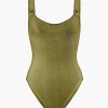 Clothing HUNZA G | Domino Swim Metallic Moss