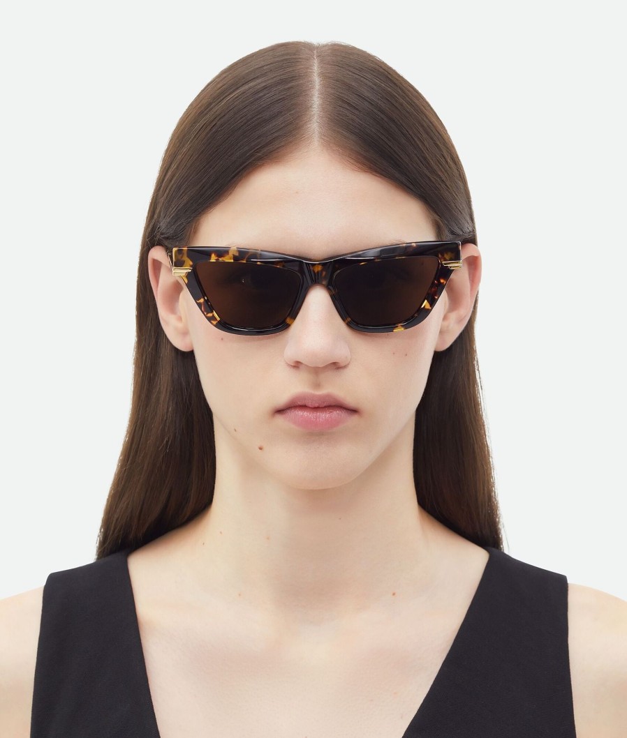 Accessories BOTTEGA VENETA | Classic Acetate Cat-Eye Sunglasses Havana