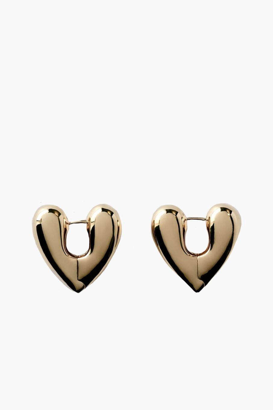 Accessories ANNIKA INEZ | Heart Hoops - Large Gold