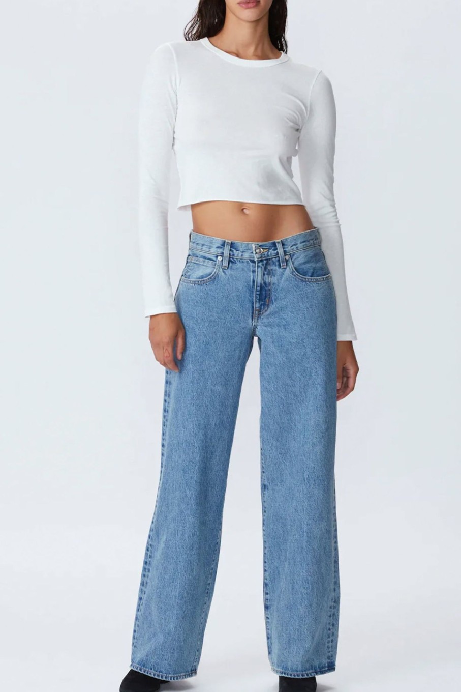 Clothing SLVRLAKE | Mica Low Rise Wide Leg Jean Fool For Love