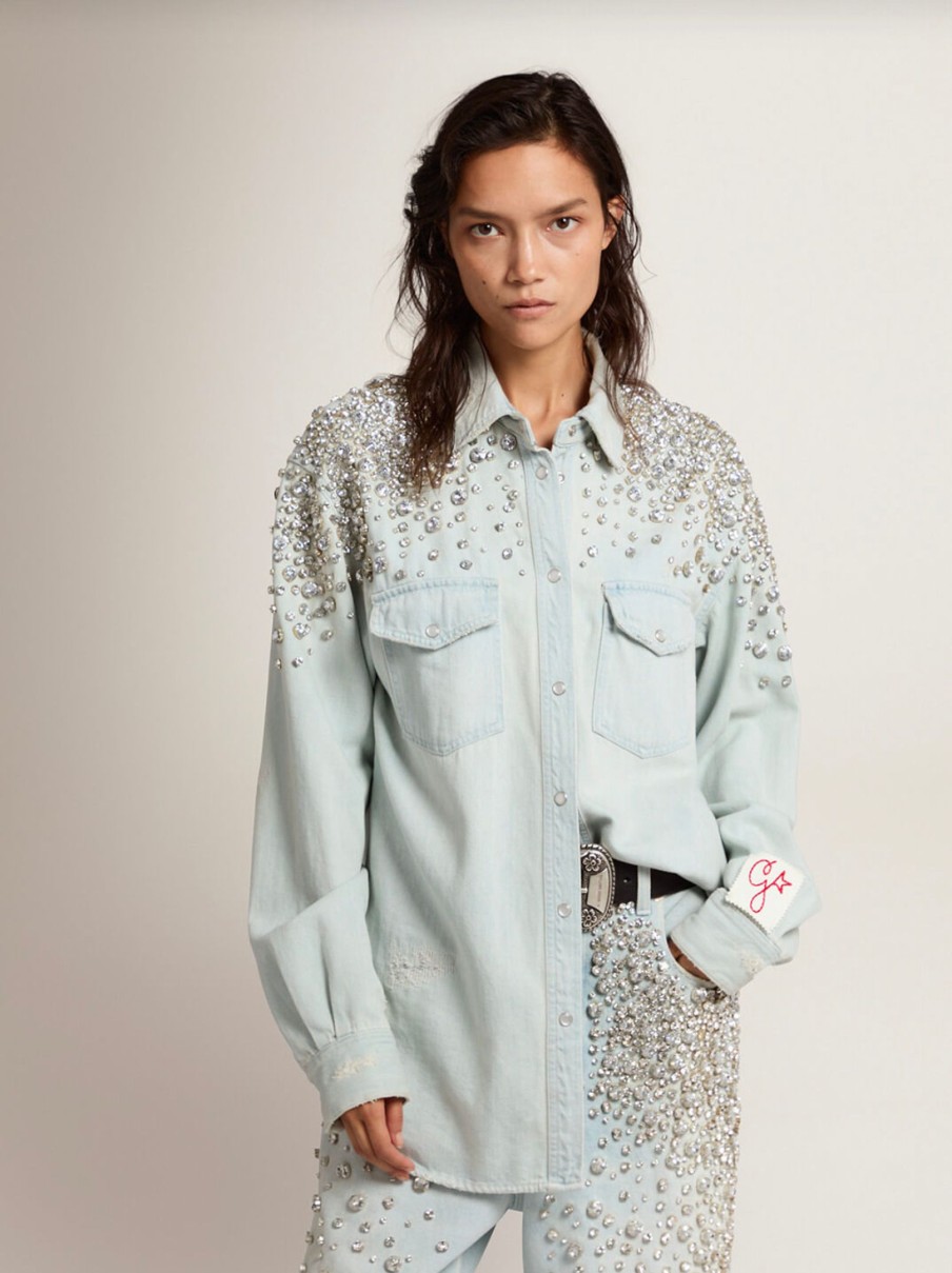 Clothing GOLDEN GOOSE | Golden W'S Boyfriend Denim Shirt Blue