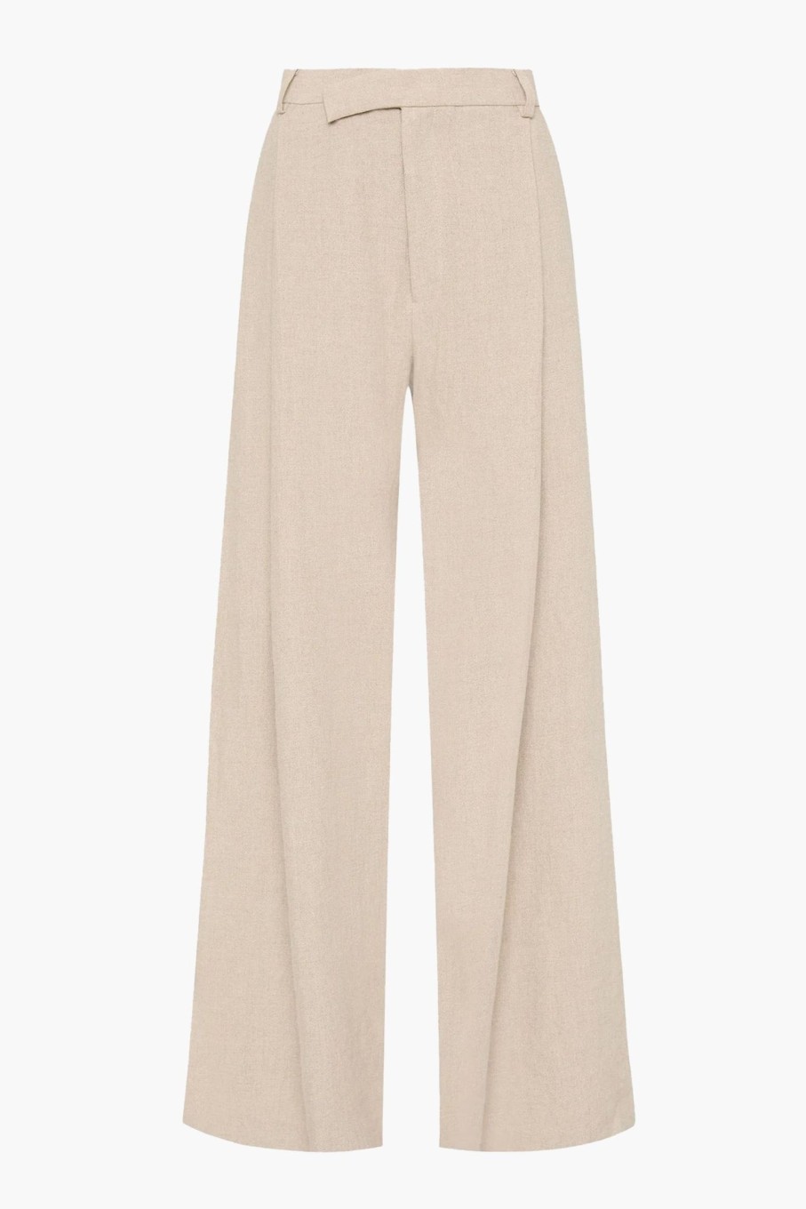 Clothing ST. AGNI | Linen Overlap Waist Trousers Natural