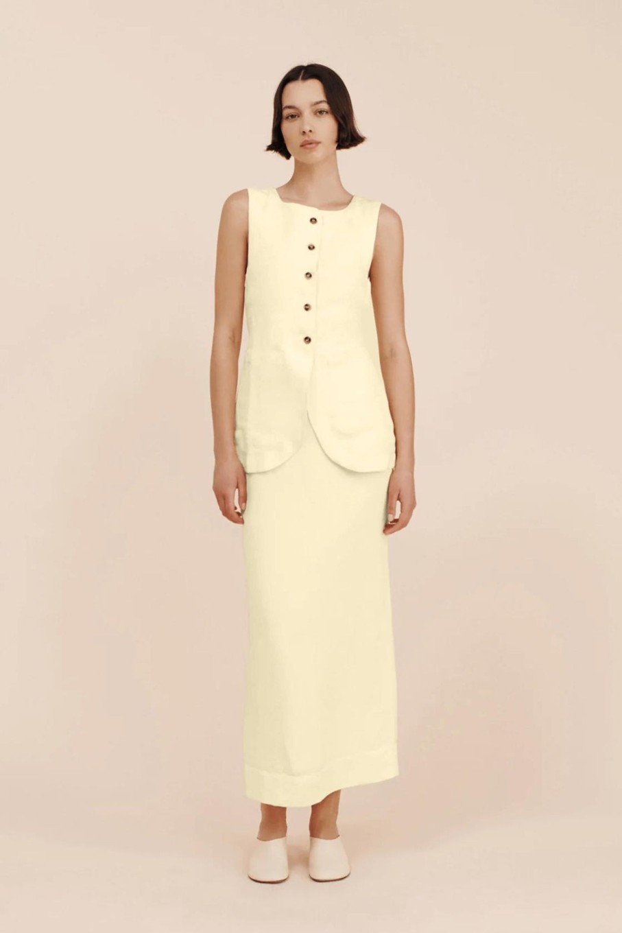 Clothing POSSE | Emma Pencil Skirt Butter Yellow