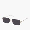 Accessories BOTTEGA VENETA | Rectangle Metal Sunglasses Gold