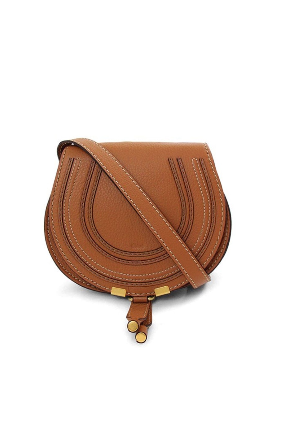 Bags CHLOE | Marcie Small Saddle Crossbody Bag Tan