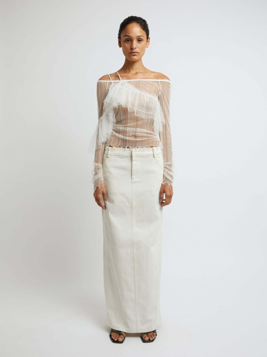 Clothing CHRISTOPHER ESBER | Chimaera Column Denim Skirt Natural